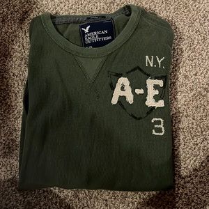 Men’s long sleeve, American Eagle, waffle shirt